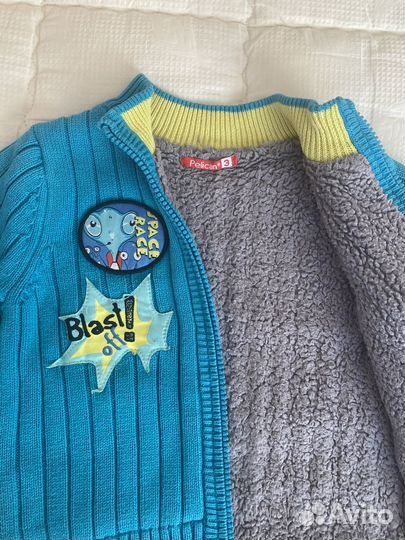 Теплая кофта для мальчика Pelikan