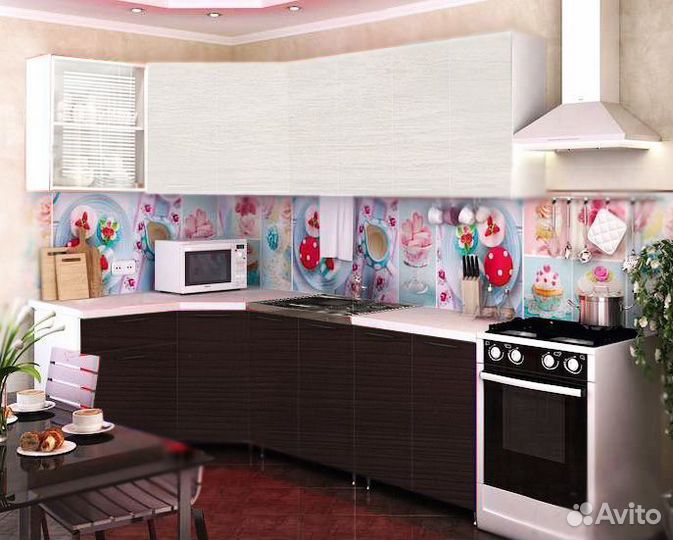 Кухня 3,5 м угловая Радуга венге/дуб (1,45*2,05 м)