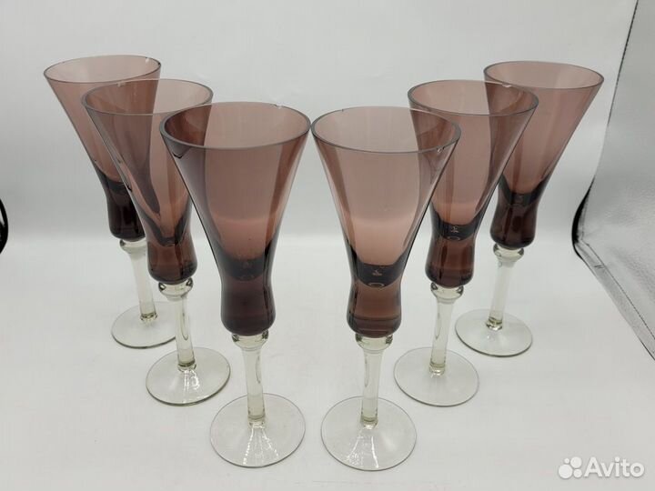 Набор бокалов 6 шт цветное стекло Стрыйский сз