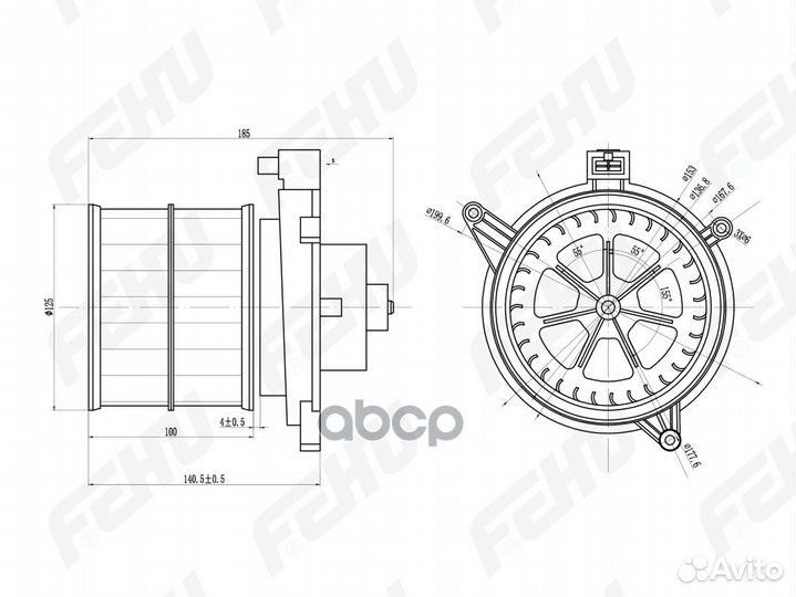 Электровентилятор отопителя Ford Fiesta (01) /F