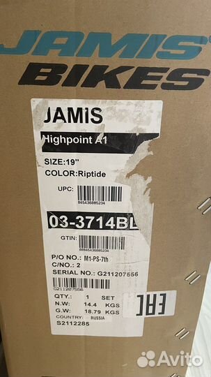 Ведосипед Jamis Highpoint A1 рама 19