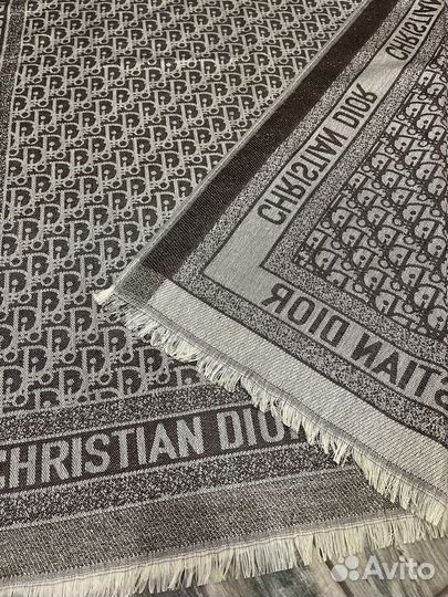 Палантин шарф кашемировый Dior коричневый