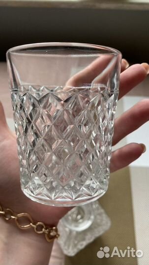 Графин стеклянный СССР и стаканы