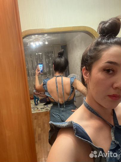 Комбинезон женский джинсовый 46