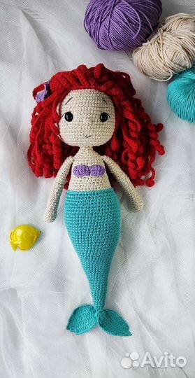 Русалка Ариэль вязаная кукла