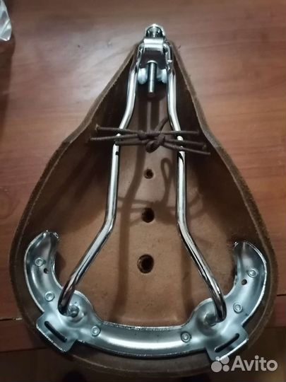 Седло для велосипеда из натуральной воловьей кожи