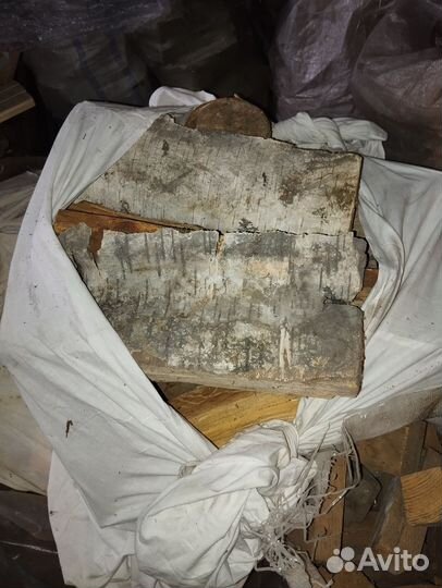 Бруски,поленья берёзовые Дрова в мешках