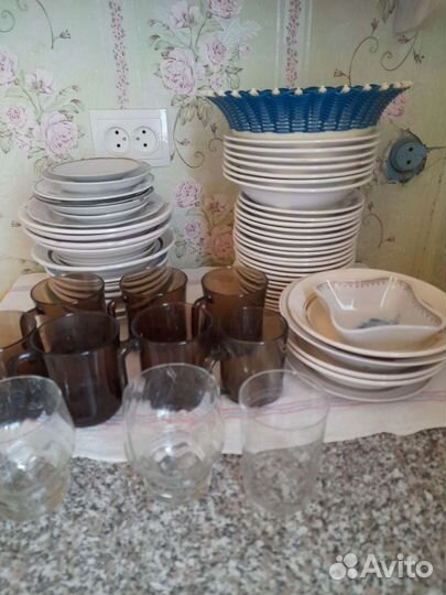 Тарелки СССР. Стаканы