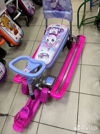 Снегокат с колесами Nika