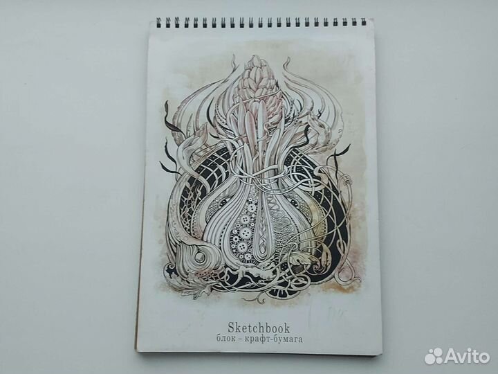 Скетчбук a4 крафт бумага