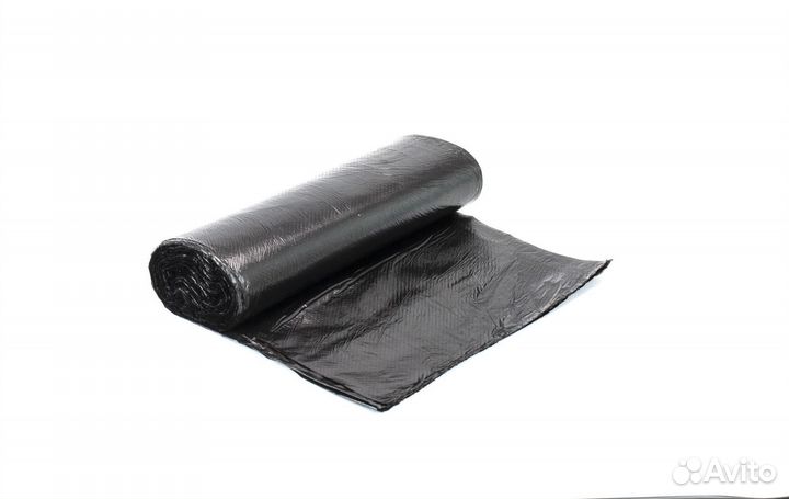 Мешки для мусора 120 л, черные, рулон 20 штук