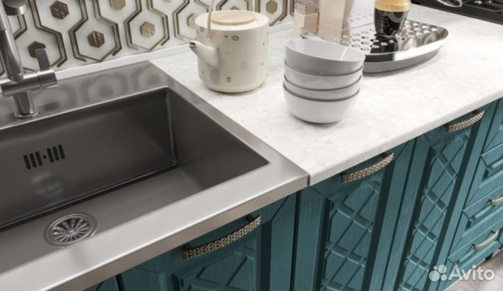 Кухня Агава Белая/Моренга 2 метра