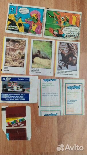 Вкладыши от жевательных резинок 80-90х гг