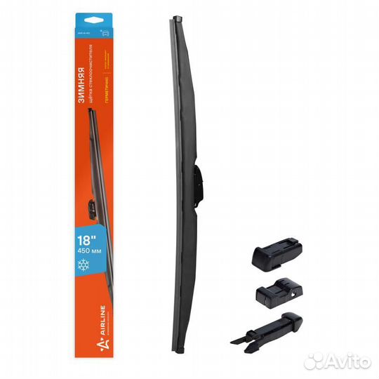 Щетка стеклоочистителя зимняя 450мм 4 адаптера
