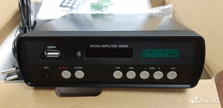 Компактный стерео микшер-усилитель 2*60 Вт новый