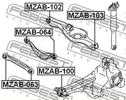 Сайлентблок febest mzab102