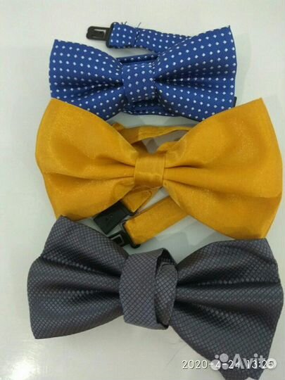 Набор мужской: галстук, платочек, запонки. Бабочка