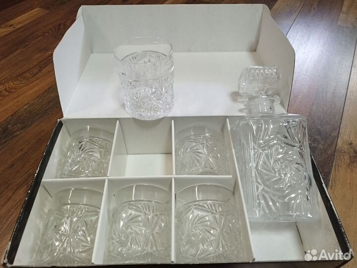 Набор для виски хрусталь Bohemia штоф и стаканы