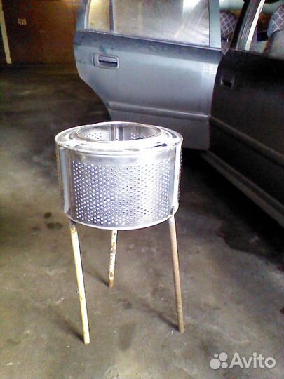 Мангал из бака, материал-нержавейка+