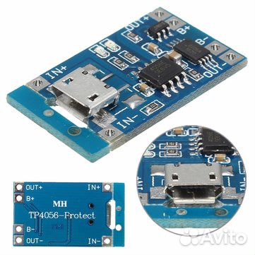 BMS аккумулятора TP4056 5В 1А с защитой