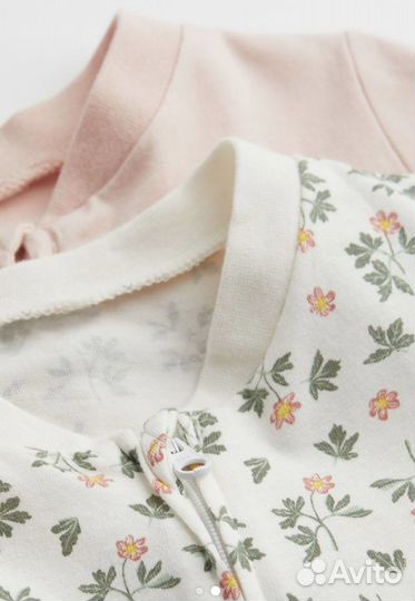 Пижамы слипы на молнии hm 74/86/92