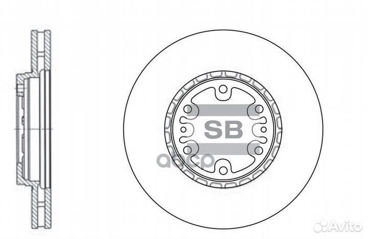 Диск тормозной передний hyundai starex 4WD 2003