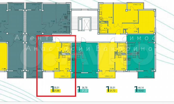 1-к. квартира, 38,9 м², 8/9 эт.