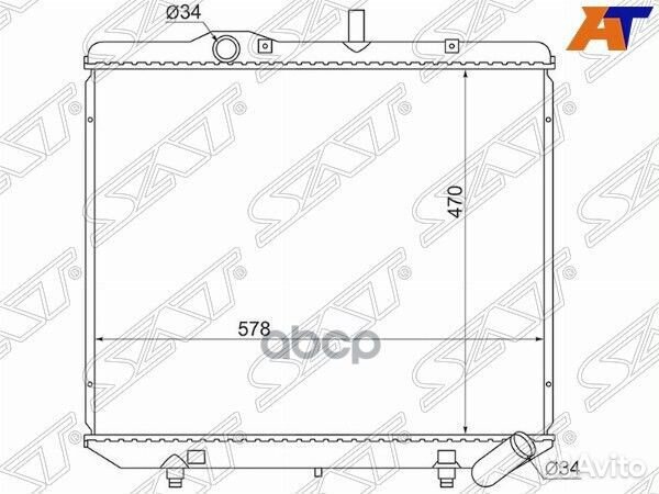 Радиатор SsangYong Istana 95-04 HY00140 Sat