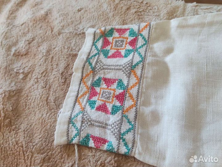 Рубашка старинная из домотканой ткани