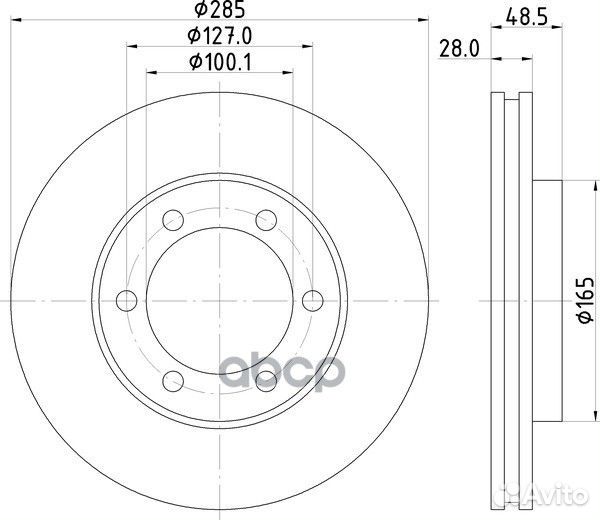 Диск тормозной перед ND1087 nisshinbo