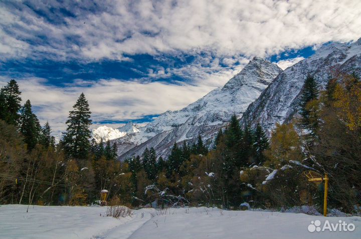 Осенне-зимний Домбай: экскурсия - прогулка с фотос