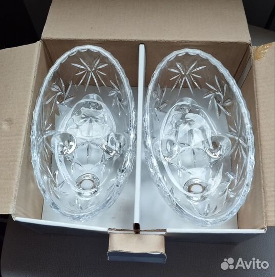 Хрустальные салатницы на ножках