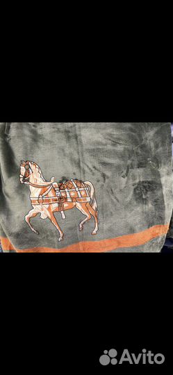 Плед брендовый евро hermes