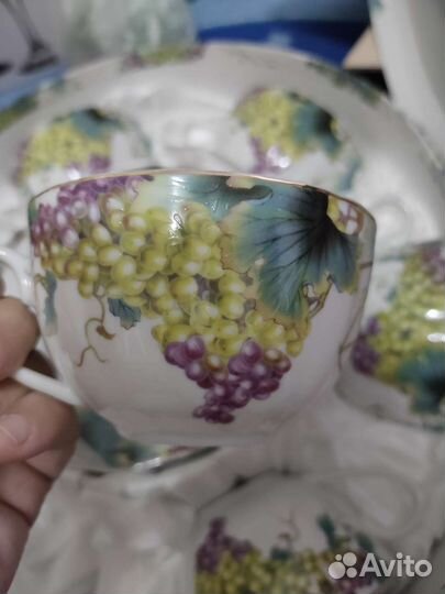 Сервиз чайный тонкий фарфор, на 6 персон