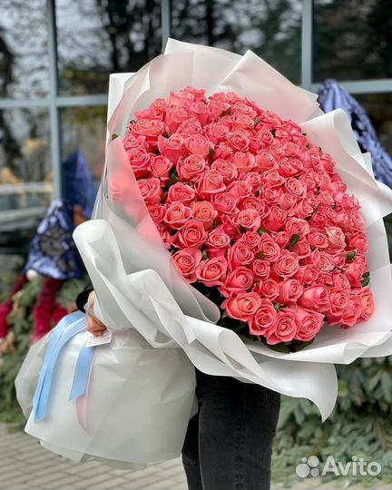 Доставка цветов букеты из роз 51 роза 101 роза