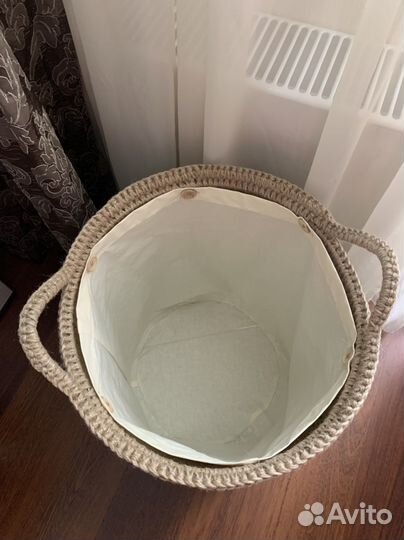 Корзина из джута на каркасе