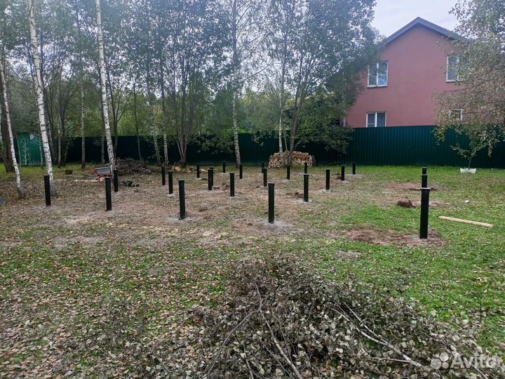 Монтаж винтовых свай под ключ