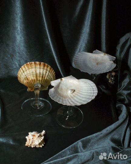 Бокал ракушка ручной работы