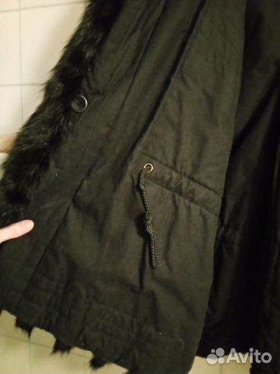 Пальто, куртка с мехом двусторонняя