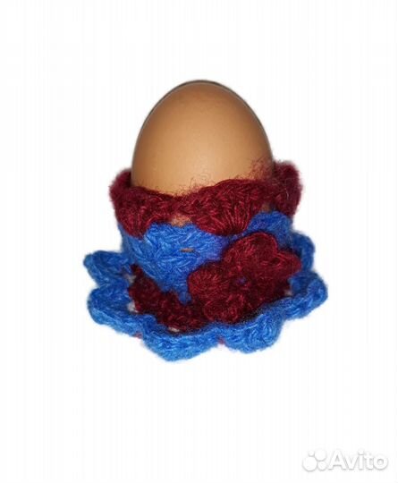 Пасхальная подставка под яйцо вязаная