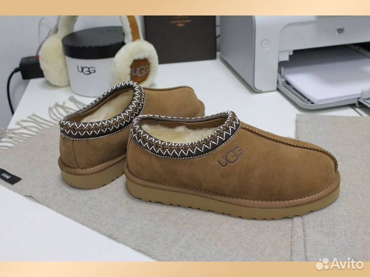 Угги original Ugg Tasman Slipper Светло коричневого цвета