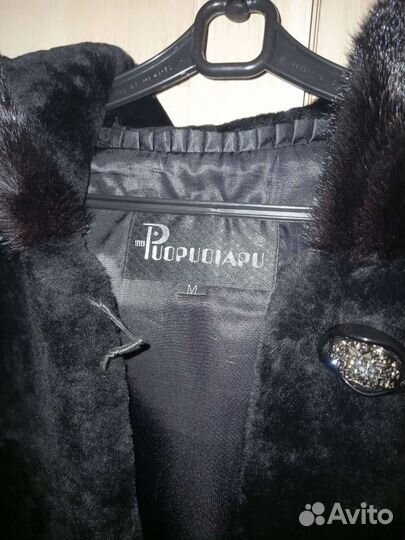 Шуба мутоновая с капюшоном