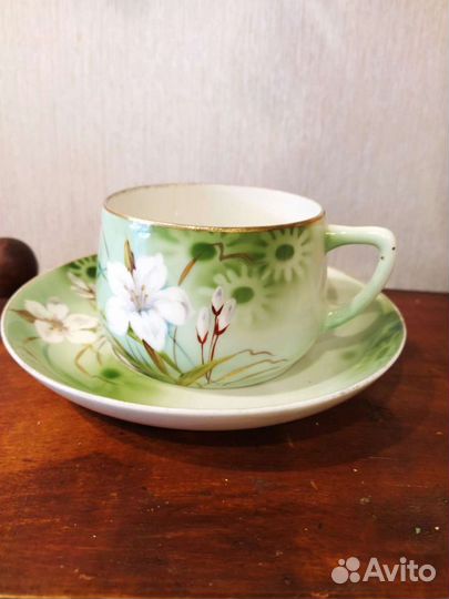 Чайная пара Ф ка им газеты Правда Дулево Клеймо 19