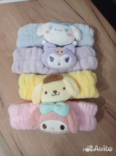 Kuromi, Melody, Cinnamoroll, Pompompurin
