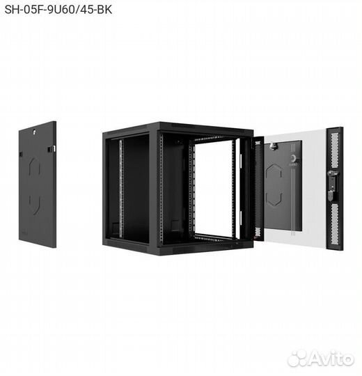 SH-05F-9U60/45-BK, Настенный шкаф Cabeus SH-05F 9U ч