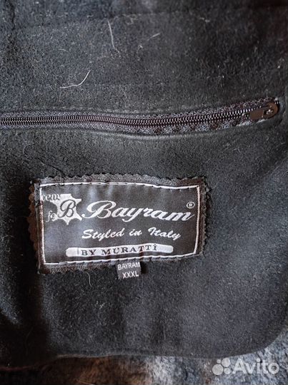 Мужская дублёнка натуральный мех XXL