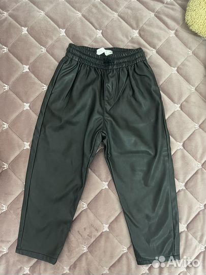Кожаные брюки zara для девочки