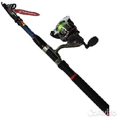 Удочка с катушкой, выдвижная на прокат, 3 метра