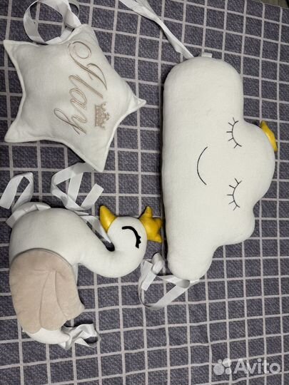 Бортики в кроватку для девочки