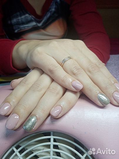 Наращивание, шелак ногтей на дому